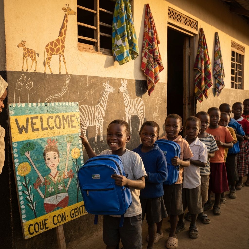 Donors delivering school supplies